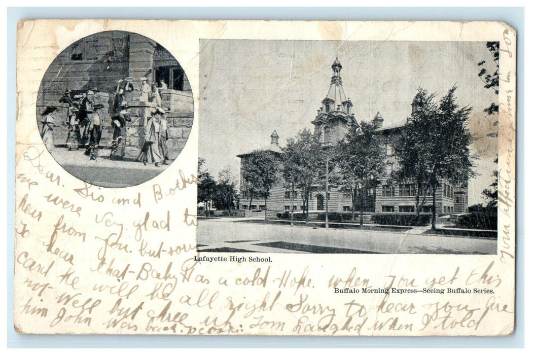 1914 Lafayette High School Buffalo Morning Express Buffalo Series NY Postcard