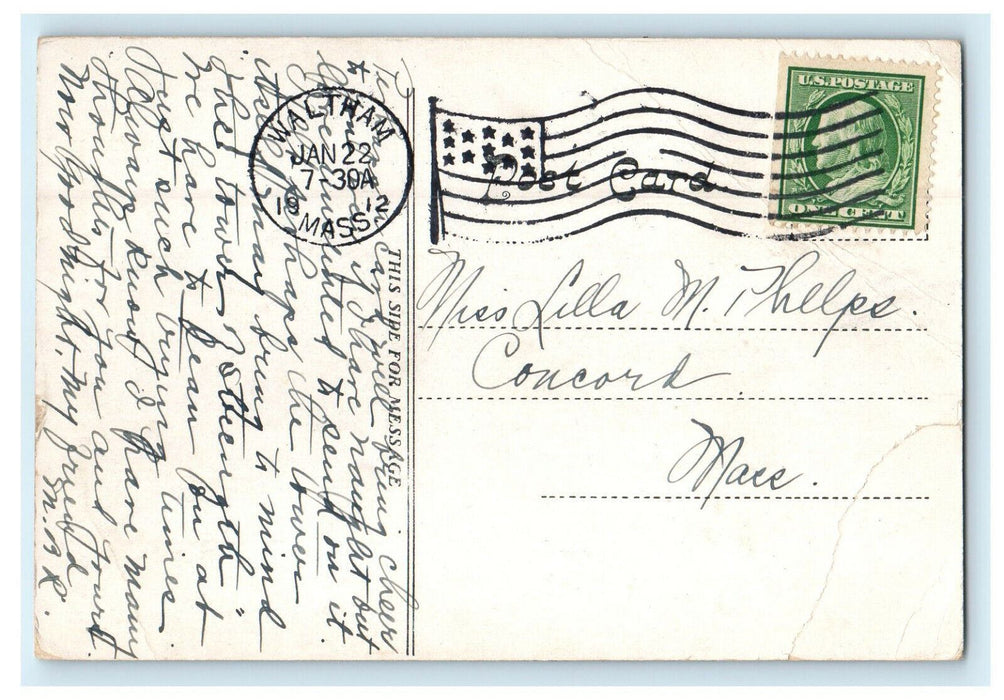 1912 Norumbega Tower, Norumbega Park, Auburndale Massachusetts MA Postcard