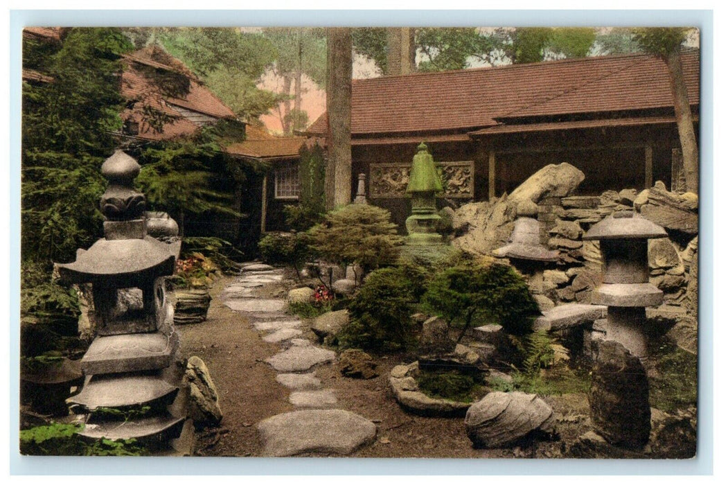 c1940's Allenwood Inn On Lake Champlain Burlington Vermont Handcolored Postcard