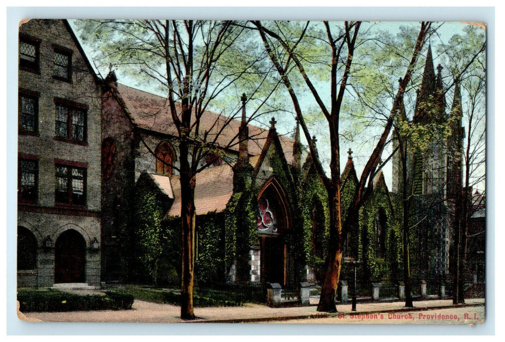 c1910 St. Stephens Church Providence Rhode Island Unposted Antique Posted