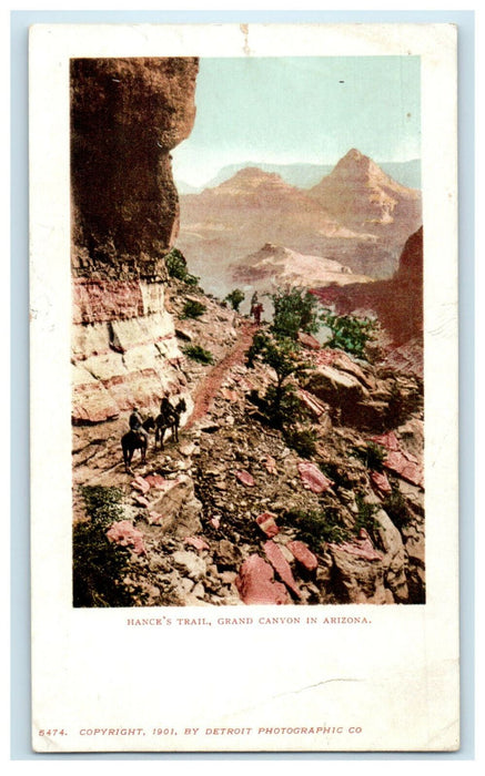 c1900 Hance's Trail, Grand Canyon in America PMC Unposted Postcard