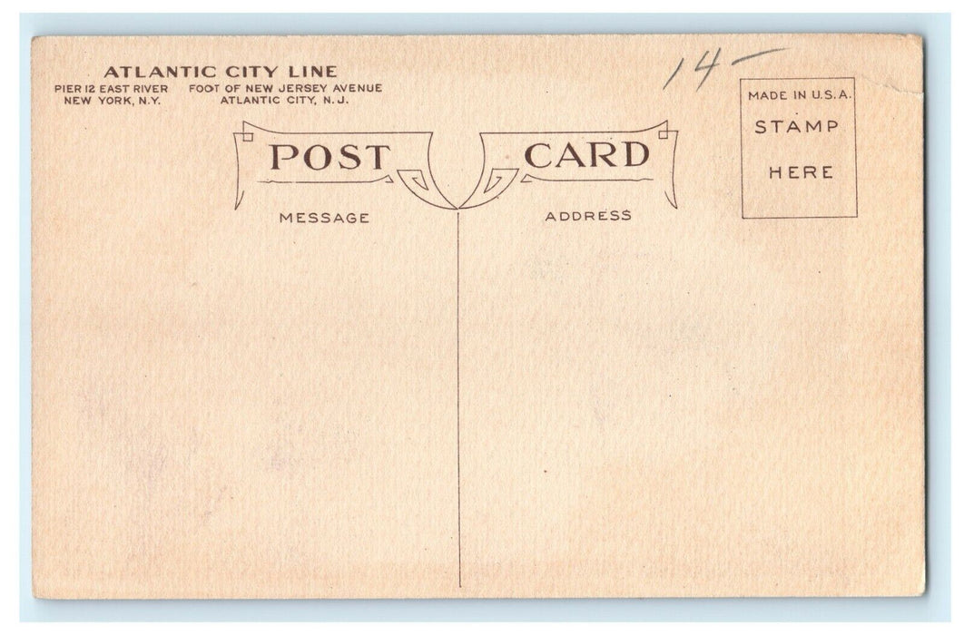 1923 S.S. City of Seattle, Atlantic City Line Washington WA Vintage Postcard