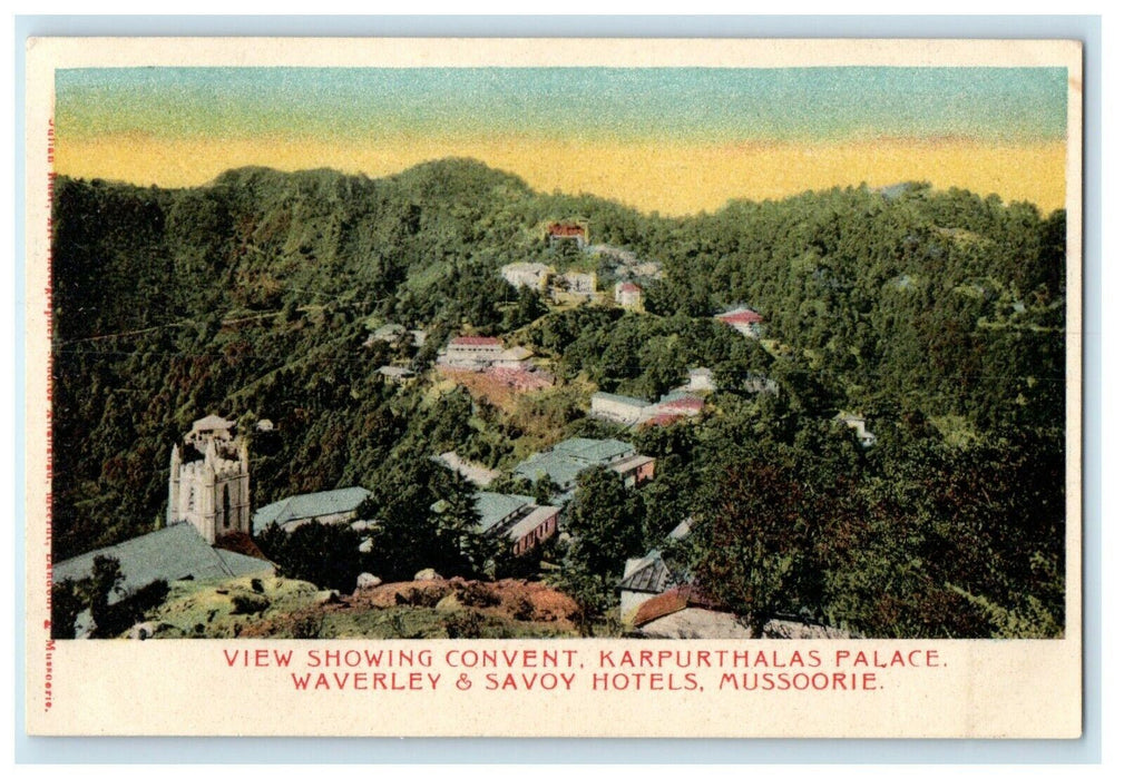 c1910's General View Mussoorie Showing Snows India Unposted Postcard