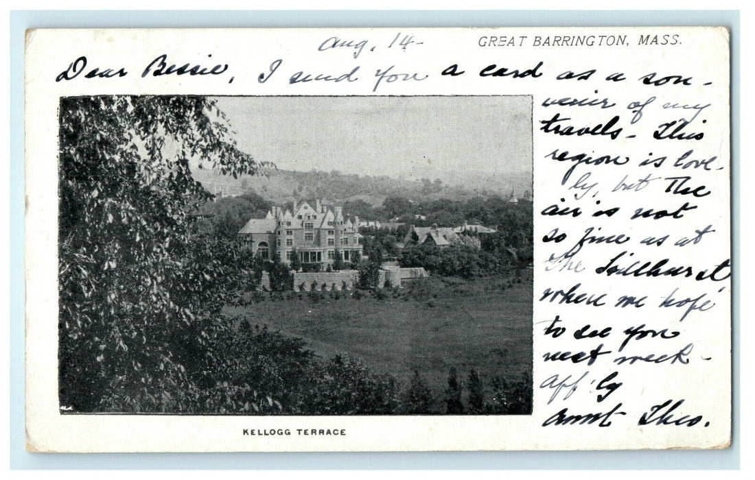 1903 Kellogg Terrace, Great Barrington Massachusetts MA Postcard
