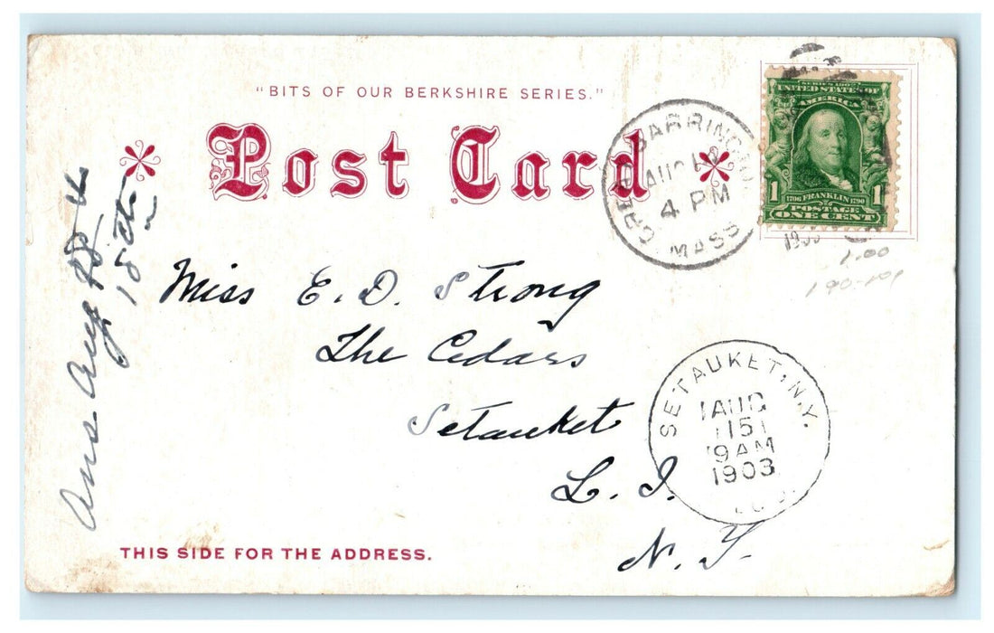 1903 Kellogg Terrace, Great Barrington Massachusetts MA Postcard