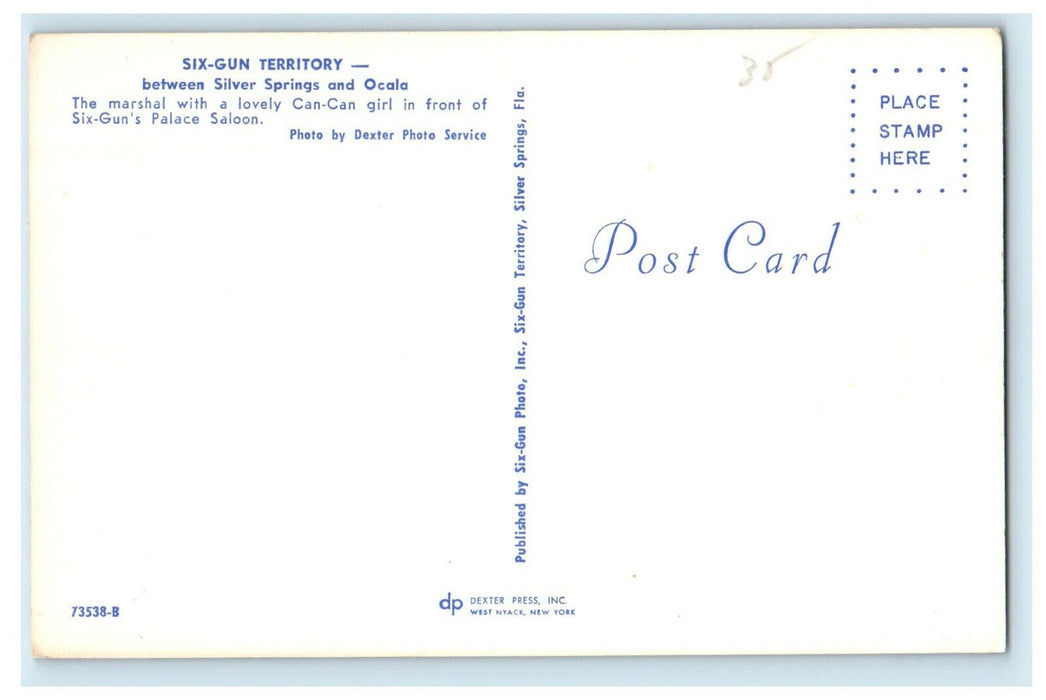 Six Gun Territory, Between Silver Springs and Ocala Florida FL Postcard