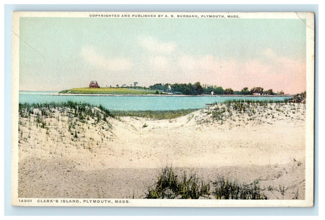 c1910s Clark's Island Plymouth Massachusetts MA Phostint Unposted Postcard
