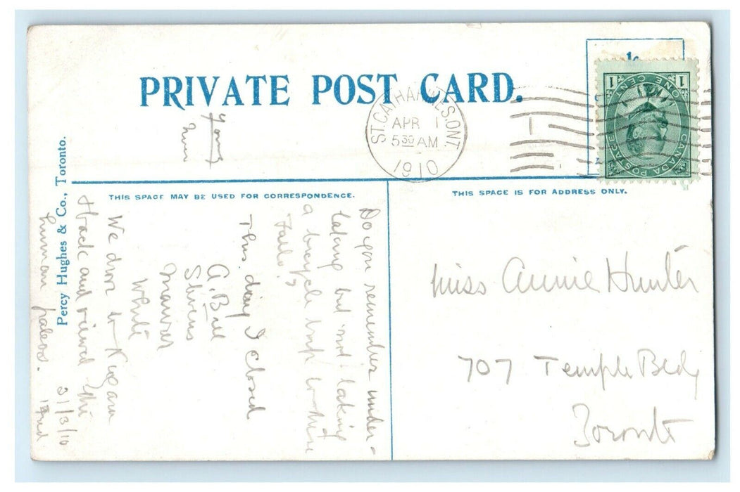 1910 Lower Decew Falls St. Catherine's Ontario Canada Posted Antique Postcard