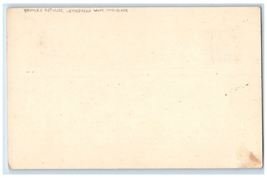 c1905 Armies Republic Letterhead WW1 Military Unposted Antique Postcard