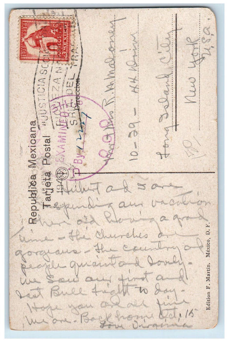 1942 Technical College for Engineers Palacio De Mineria Mexico DF Postcard