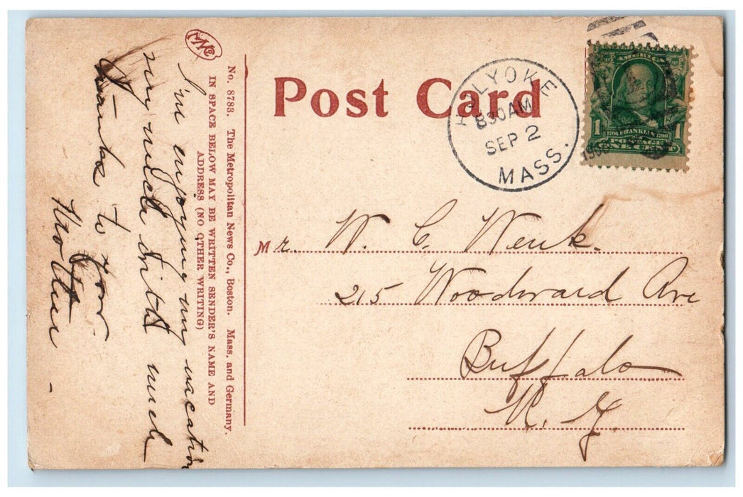 1908 Shady Drive Mt. Tom Distance Holyoke Massachusetts Vintage Antique Postcard