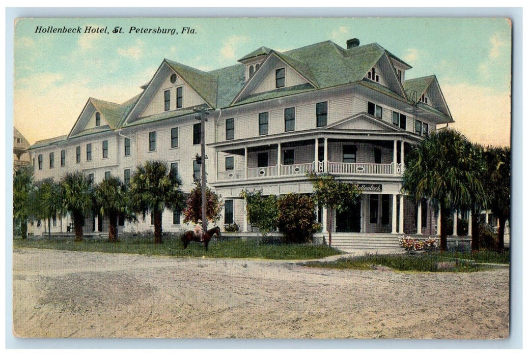 c1910 Hollenbeck Hotel St. Petersburg Florida FL Antique Unposted Postcard
