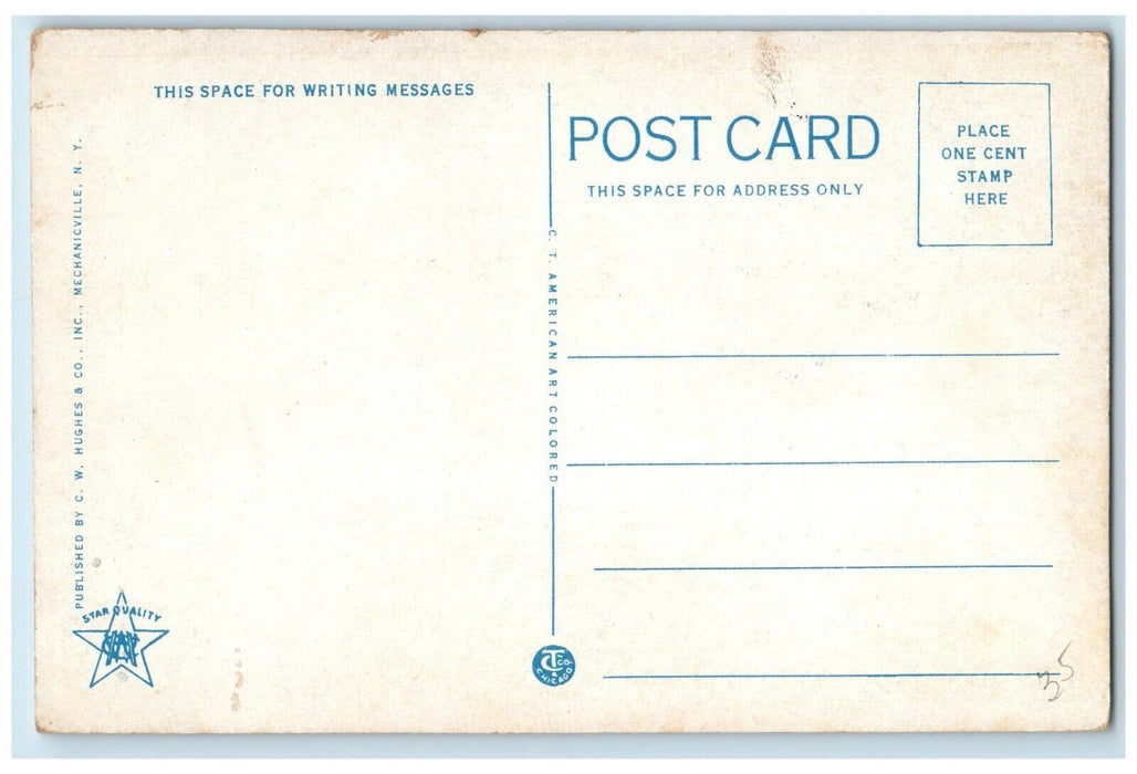 c1920 Barnes Airport Exterior Building Field Westfield Massachusetts MA Postcard