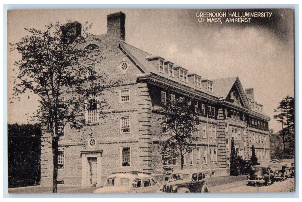 c1940 Greenough Hall University Exterior Building Massachusetts Amherst Postcard