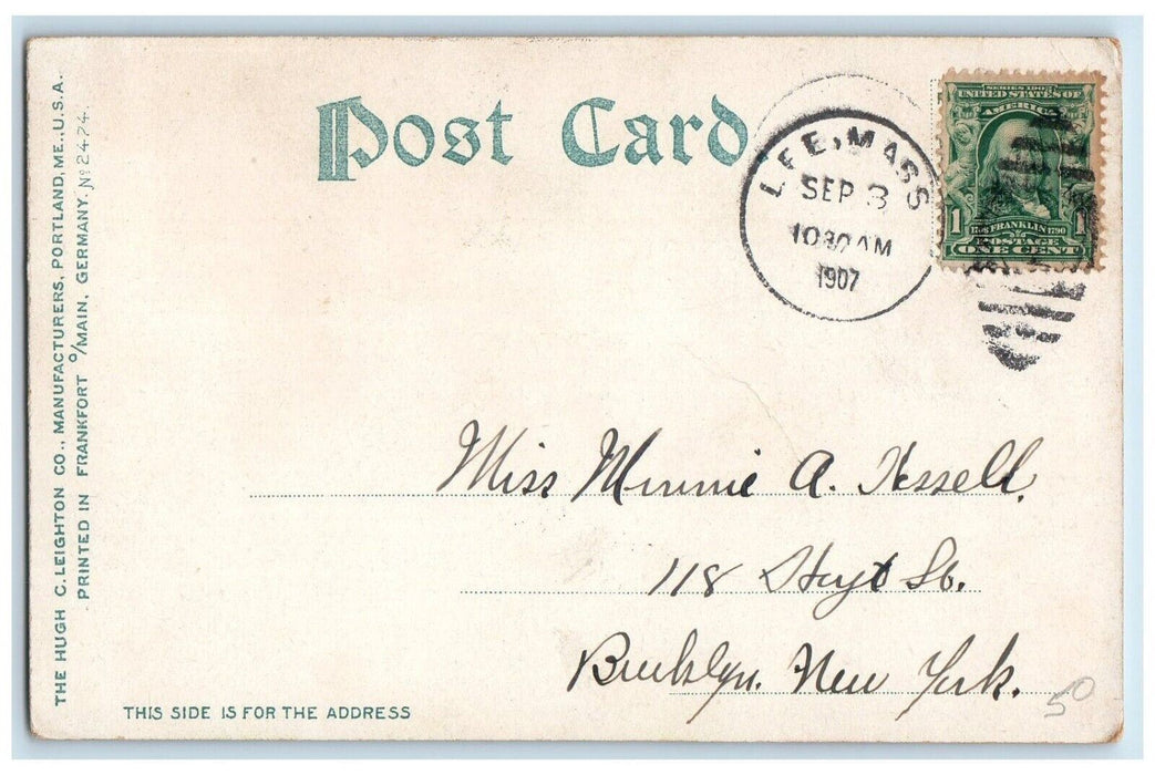 1907 Marble Quarry Construction Stairs Ladder Lee Massachusetts Vintage Postcard