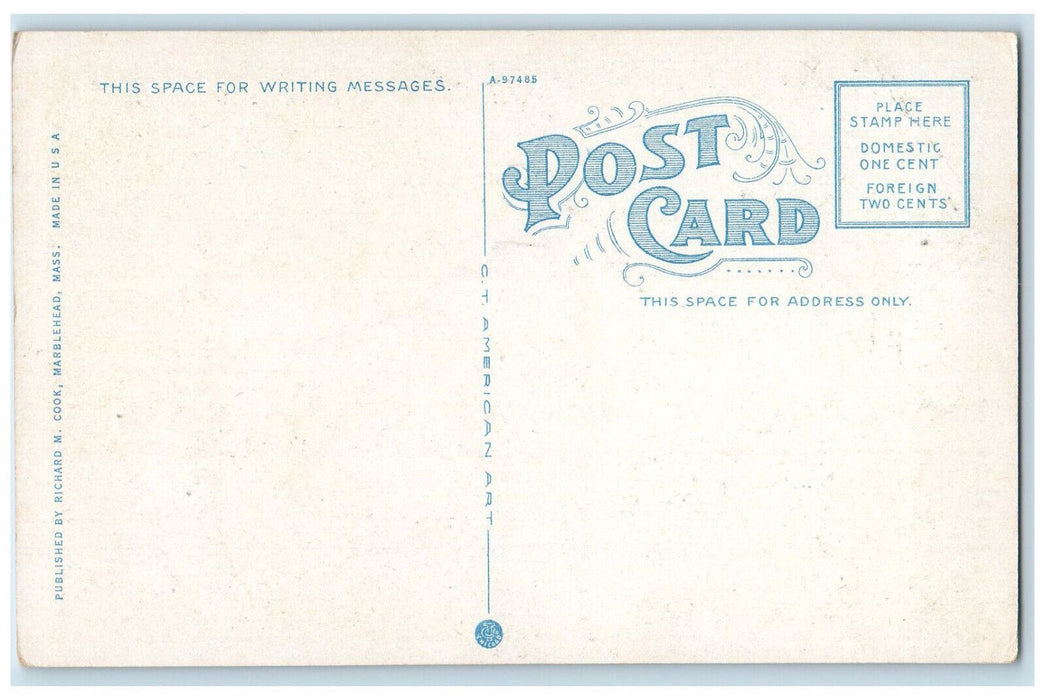 c1920's King Hooper's House Marblehead Massachusetts MA Antique Postcard