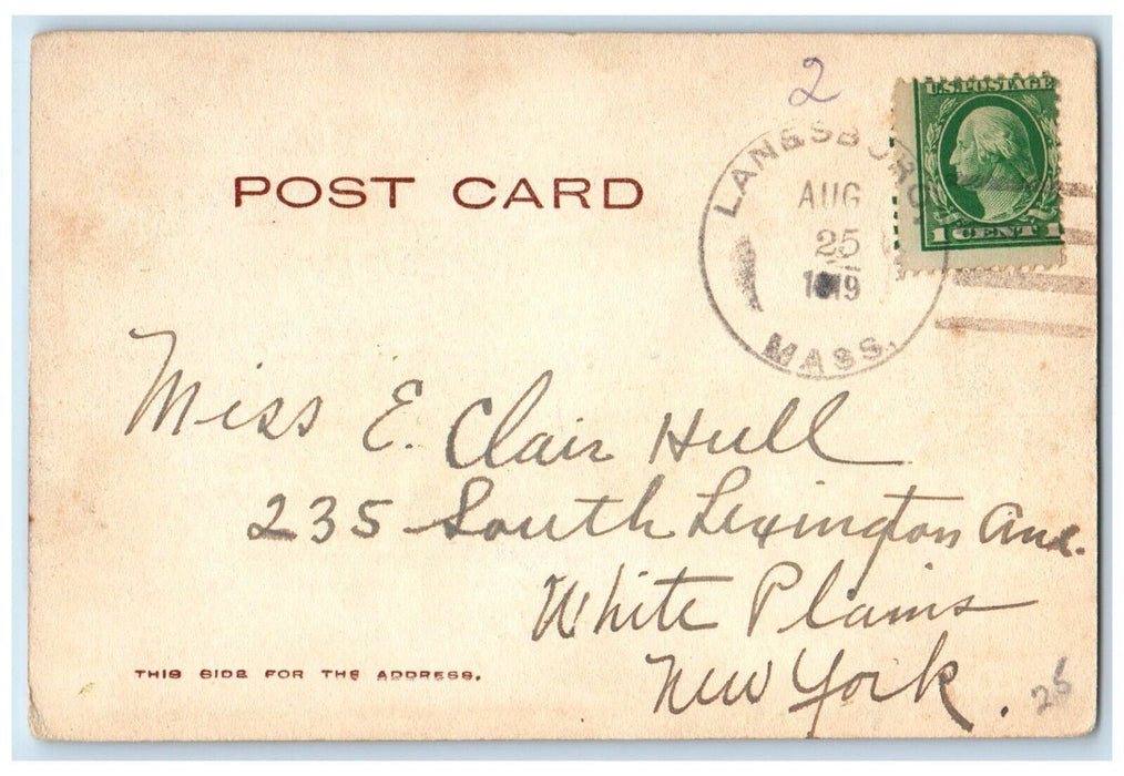 1919 Constitution Hill Single Tree Mountain Pittsfield Massachusetts MA Postcard