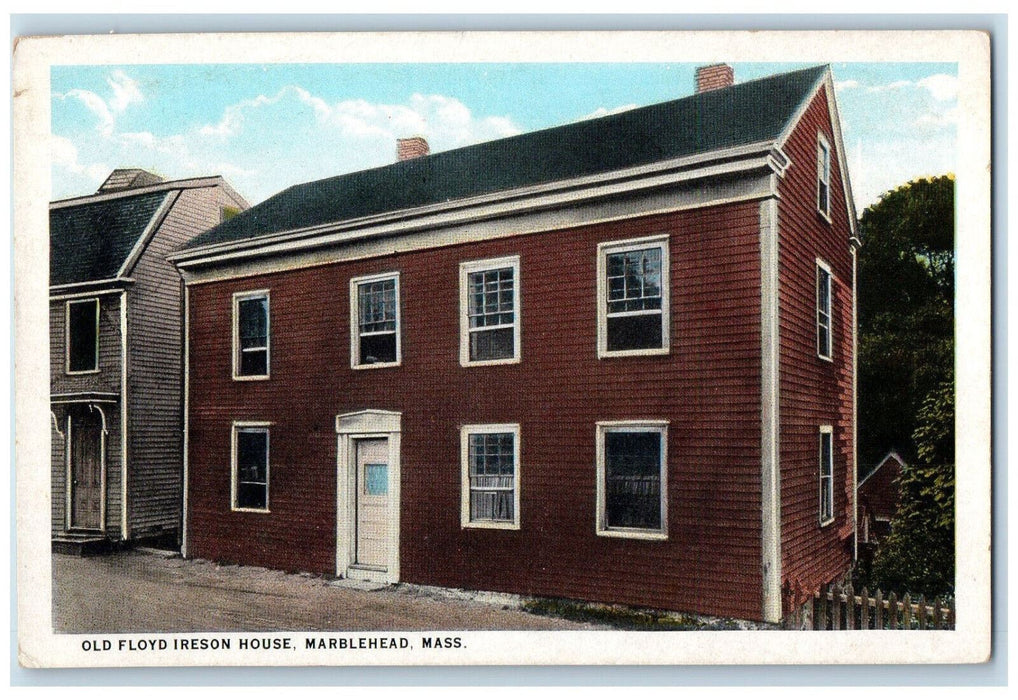 c1920's Old Floyd Ireson House Marblehead Massachusetts MA Antique Postcard