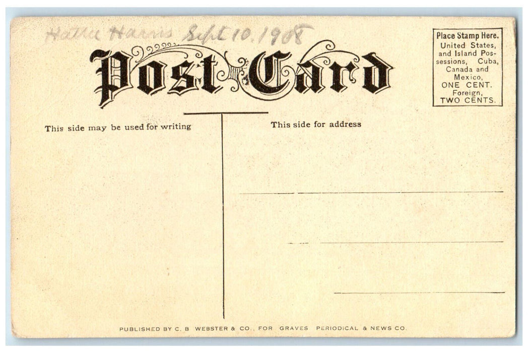 1908 Old Fountain Inn Marblehead Massachusetts MA Unposted Antique Postcard