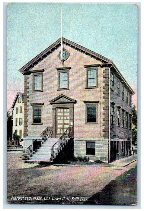 c1910 Old Town Hall Marblehead Massachusetts MA Unposted Antique Postcard