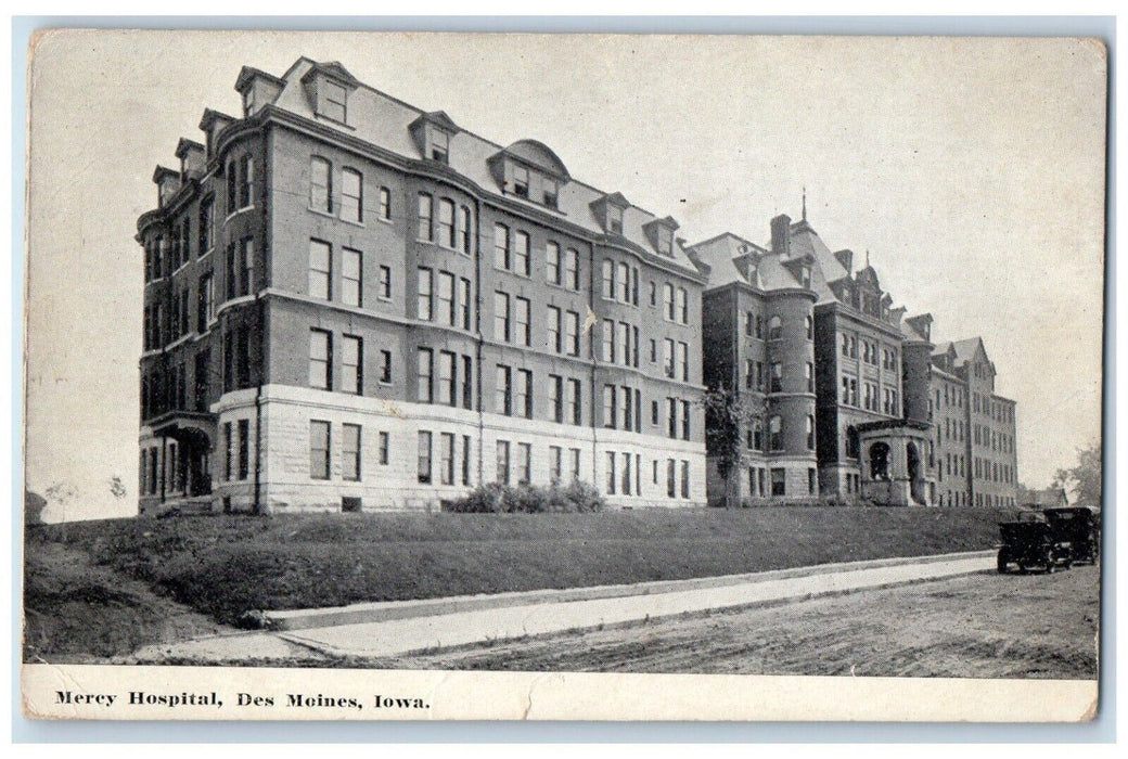 1910 3 Weeks Treatment Letter Mercy Hospital Des Moines Iowa IA Postcard