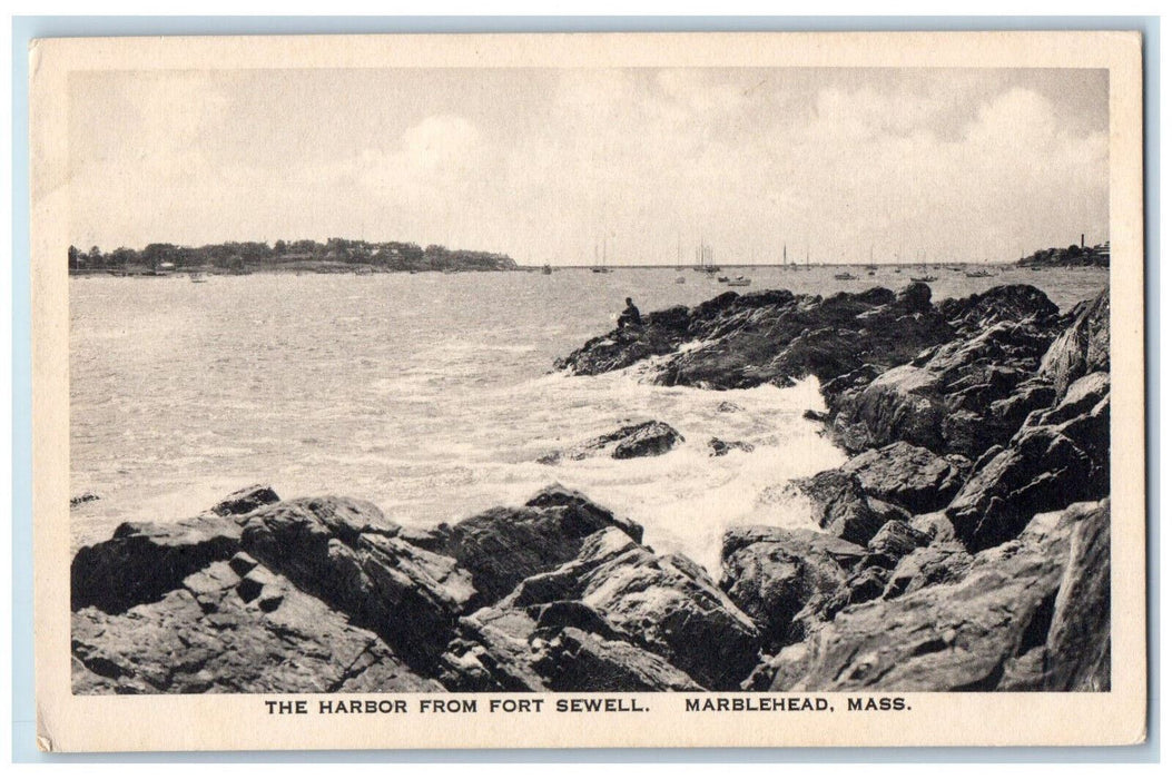 c1940's The Harbor from Fort Sewell Marblehead Massachusetts MA Postcard