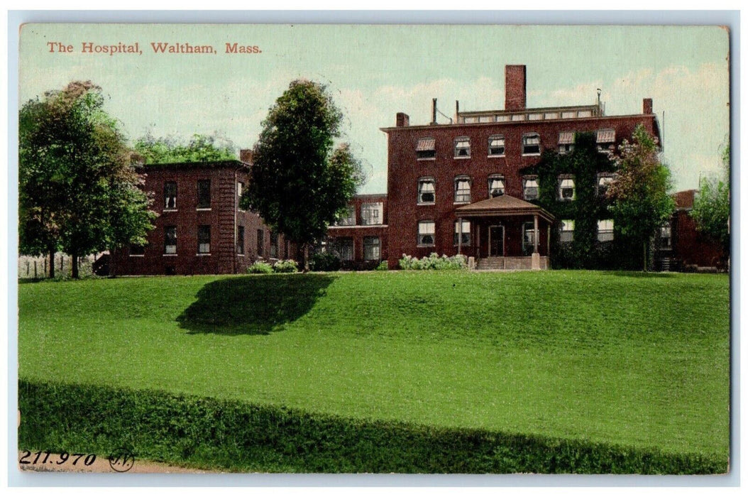c1910's The Hospital Building Waltham Massachusetts MA Unposted Antique Postcard