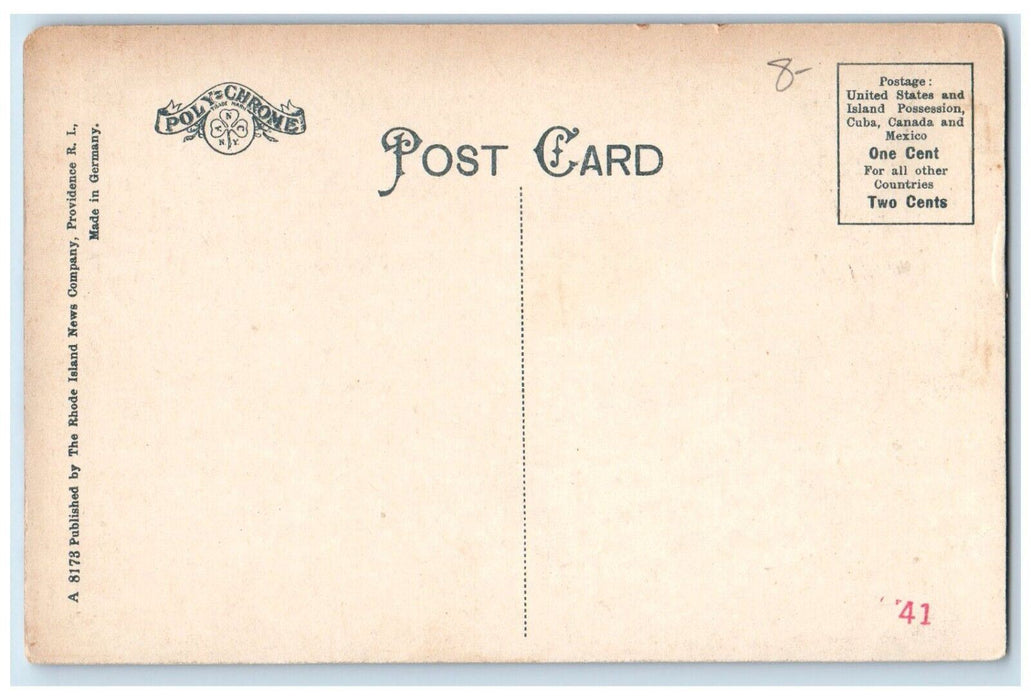 c1910's School Street View Webster Massachusetts MA Unposted Antique Postcard