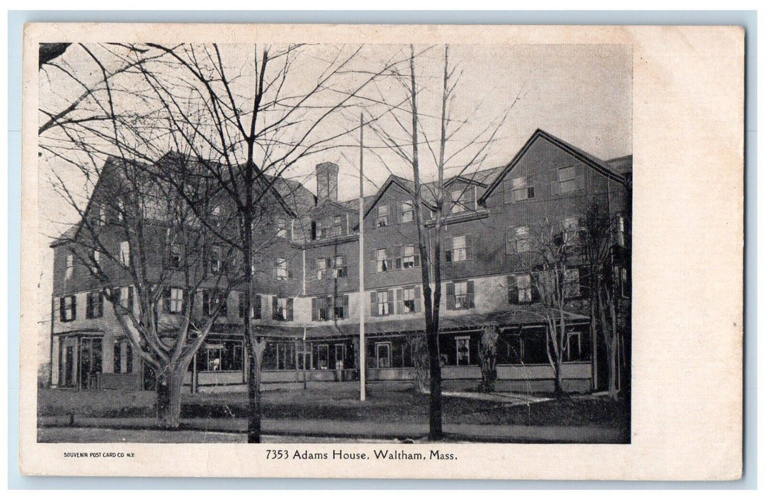 c1905 View Of Adams House Waltham Massachusetts MA Unposted Antique Postcard