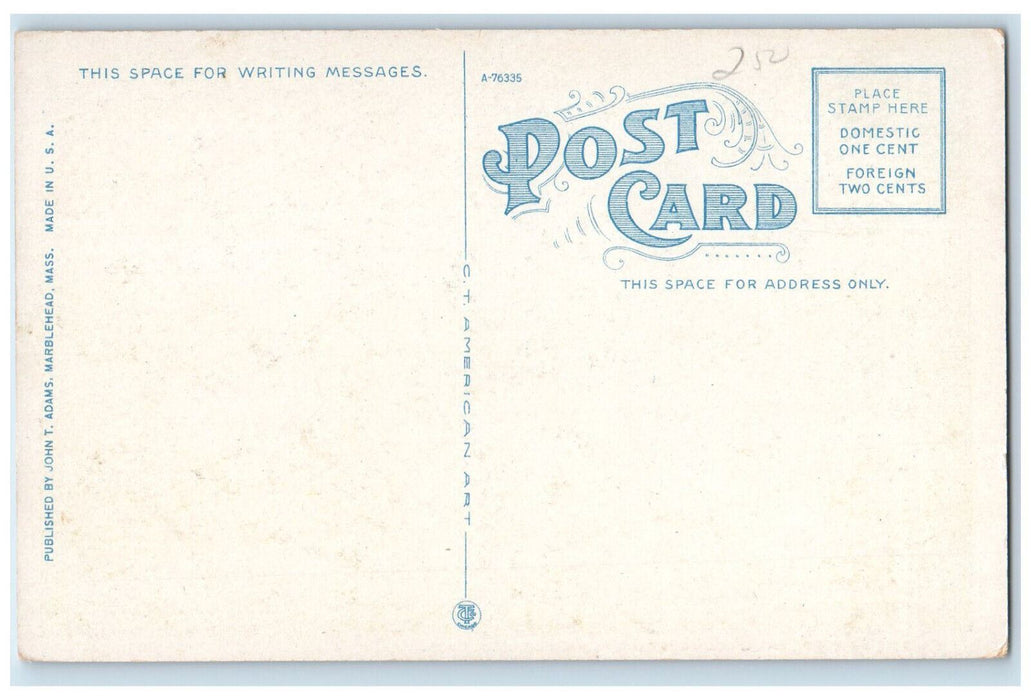 c1930's View from Abbot Hall Marblehead Massachusetts MA Unposted Postcard