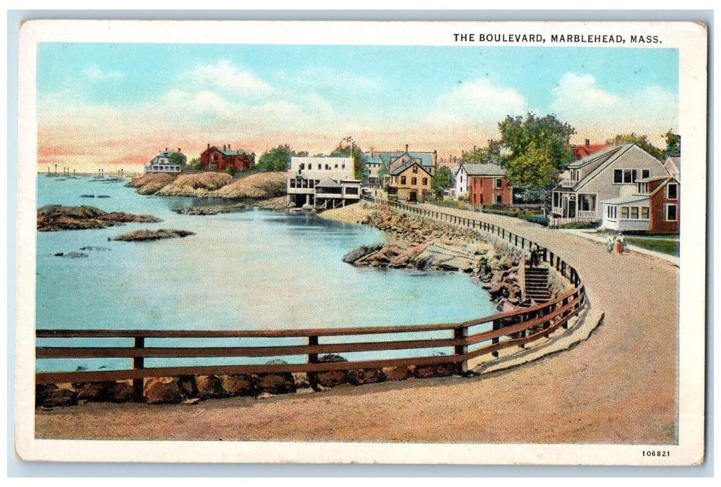 c1930's The Boulevard Marblehead Massachusetts MA Unposted Vintage Postcard