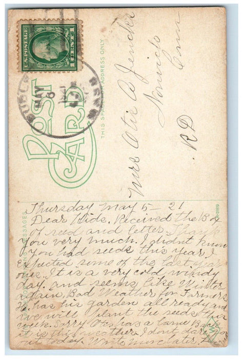 1921 Post Office Building Street View Webster Massachusetts MA Vintage Postcard