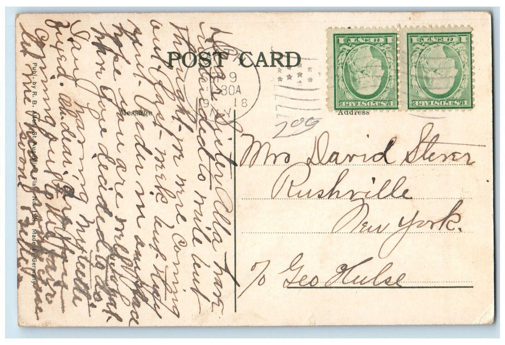 1918 Ladies Parlor In Hotel Alcazar St. Augustine Florida FL Postcard