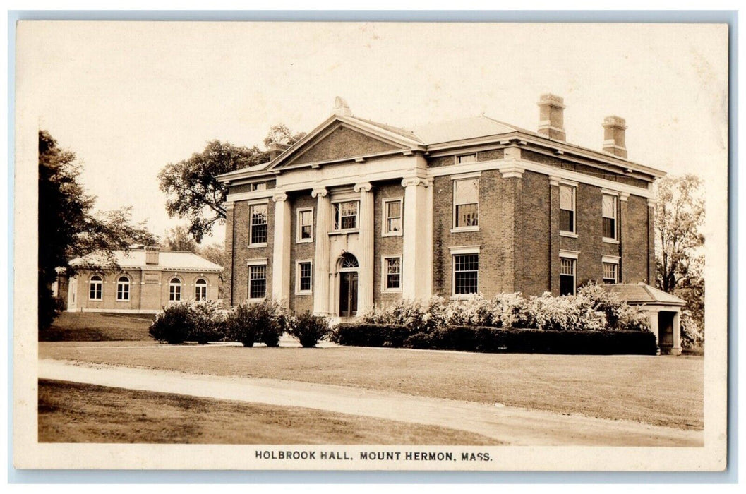 c1930's Holbrook Hall Mount Hernon Massachusetts MA Vintage RPPC Photo Postcard
