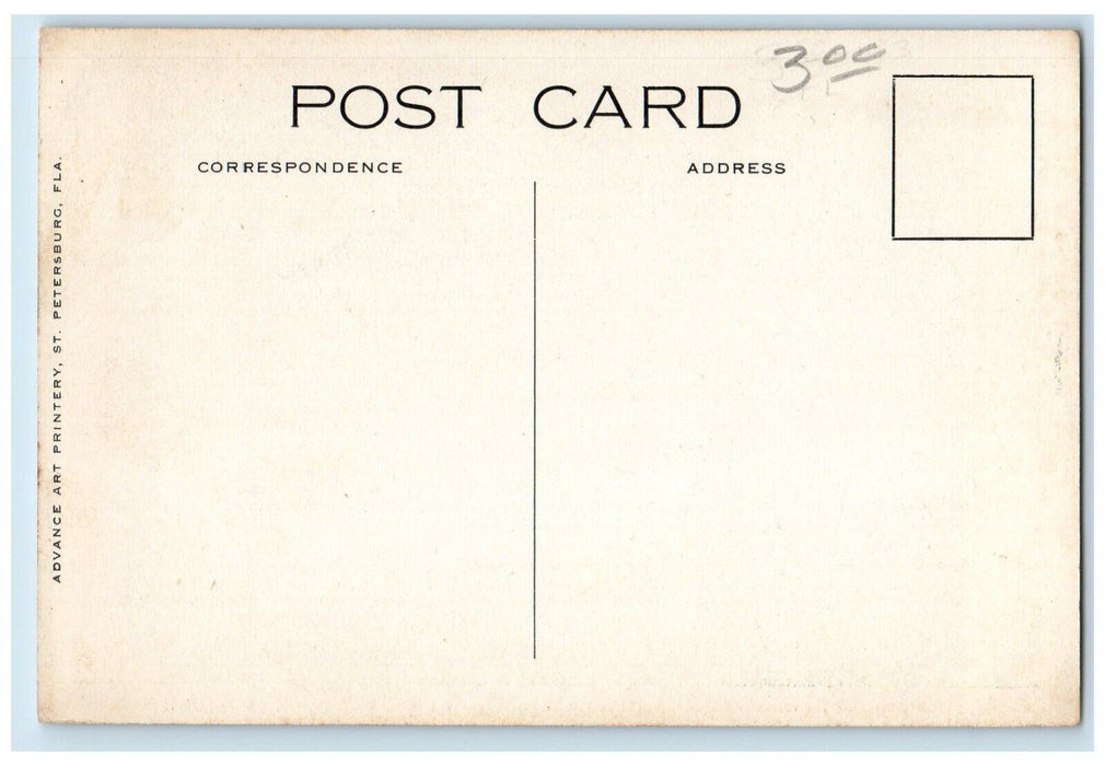 c1940's Park Cafeteria Interior Dining Room St. Petersburg Florida FL Postcard