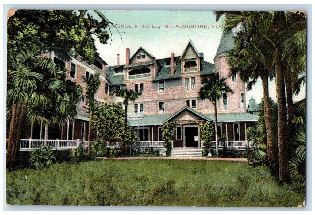 c1910 Magnolia Hotel St. Augustine Florida FL Antique Unposted Postcard