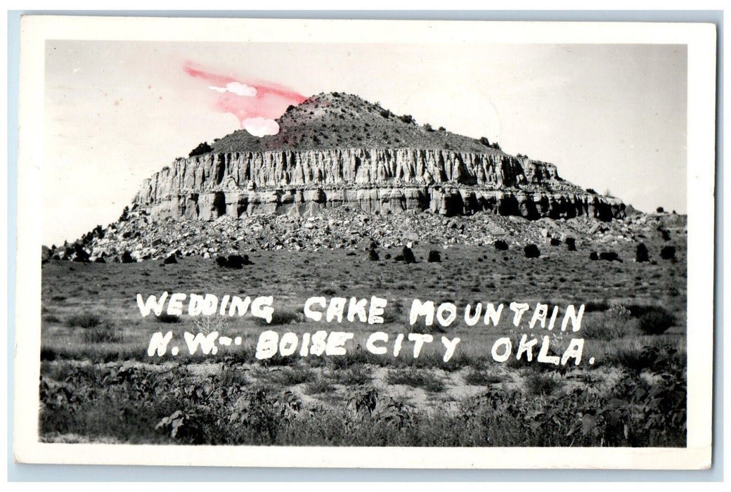 1950 Wedding Cake Mountain NW Boise City Oklahoma OK Vintage RPPC Photo Postcard