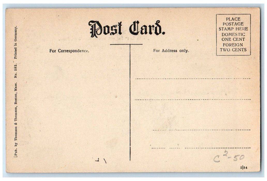 c1910 Holm Lea Sargent Estate State Road Field Brookline Massachusetts Postcard