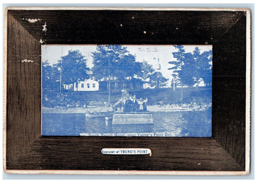 1909 South Beach Hotel Near Young's Point Ontario Canada Antique Postcard