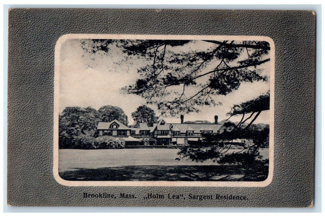 1915 Holm Lea Sargent Residence Exterior Field Brookline Massachusetts Postcard