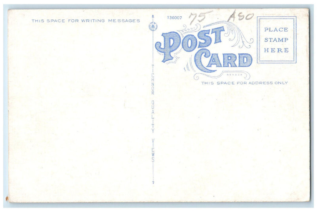 c1930's U.S. Flag Post Office Lynn Massachusetts MA Vintage Postcard