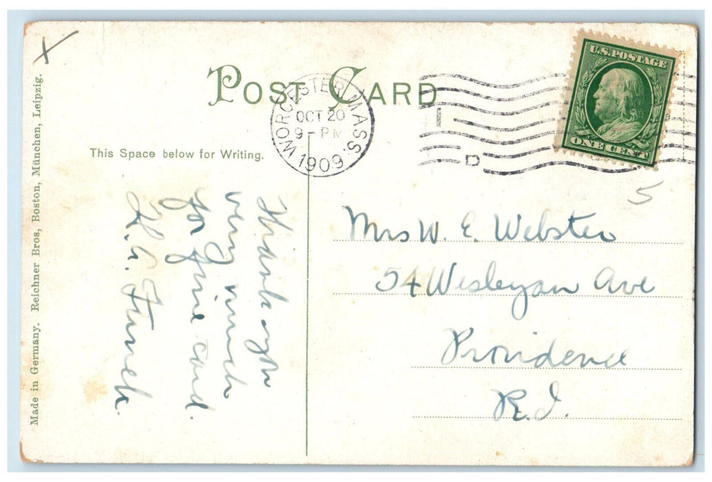 1909 Rev. Edward Everett Hale Residence Roxbury Massachusetts MA Postcard