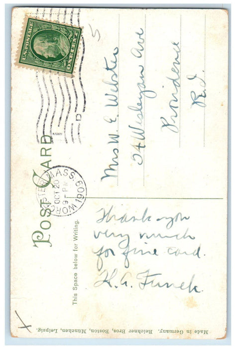 1909 Rev. Edward Everett Hale Residence Roxbury Massachusetts MA Postcard