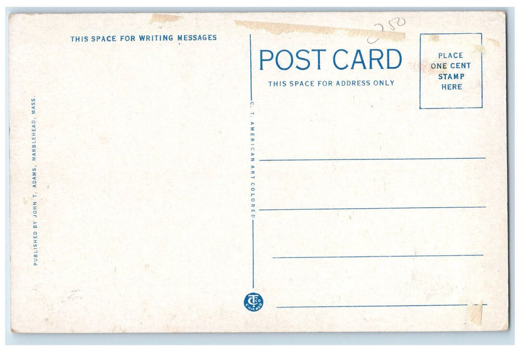 c1920's Corinthian Yacht Club and Harbor Marblehead Massachusetts MA Postcard