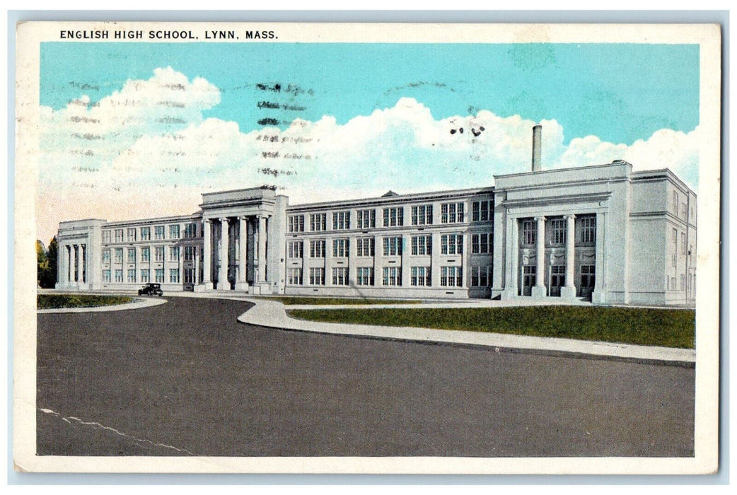 1935 English High School Lynn Massachusetts MA Vintage Posted Postcard