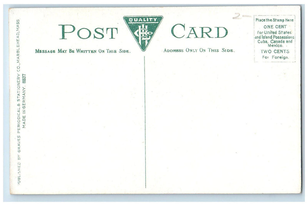 c1910 Old Fountain Inn Marblehead Massachusetts MA Antique Unposted Postcard
