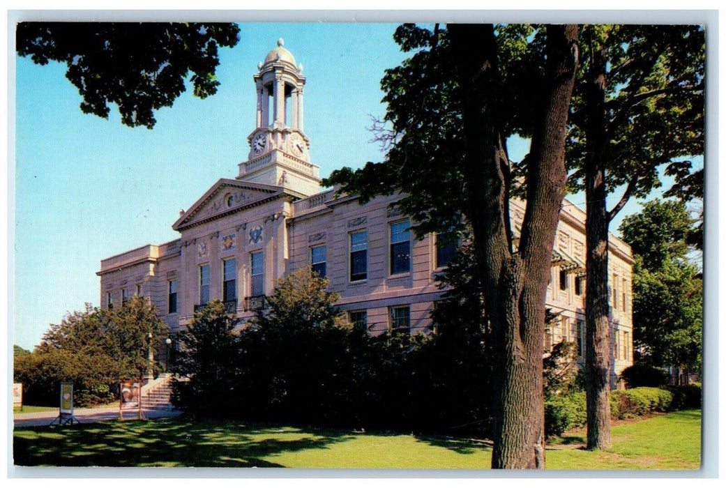c1950's City Hall Building Waltham Massachusetts MA Unposted Vintage Postcard
