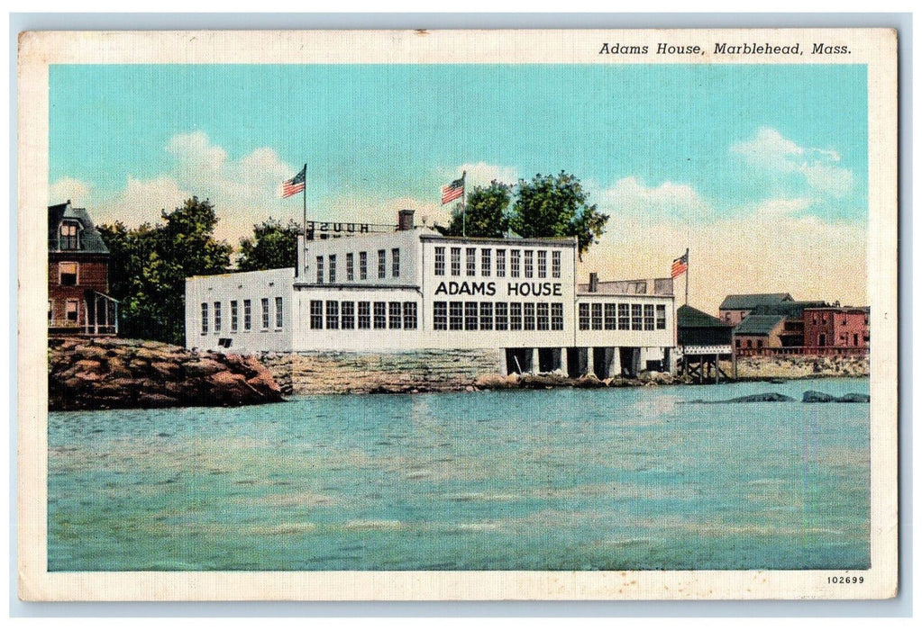 1939 Adams House Marblehead Massachusetts MA Elkton Maryland MD Postcard