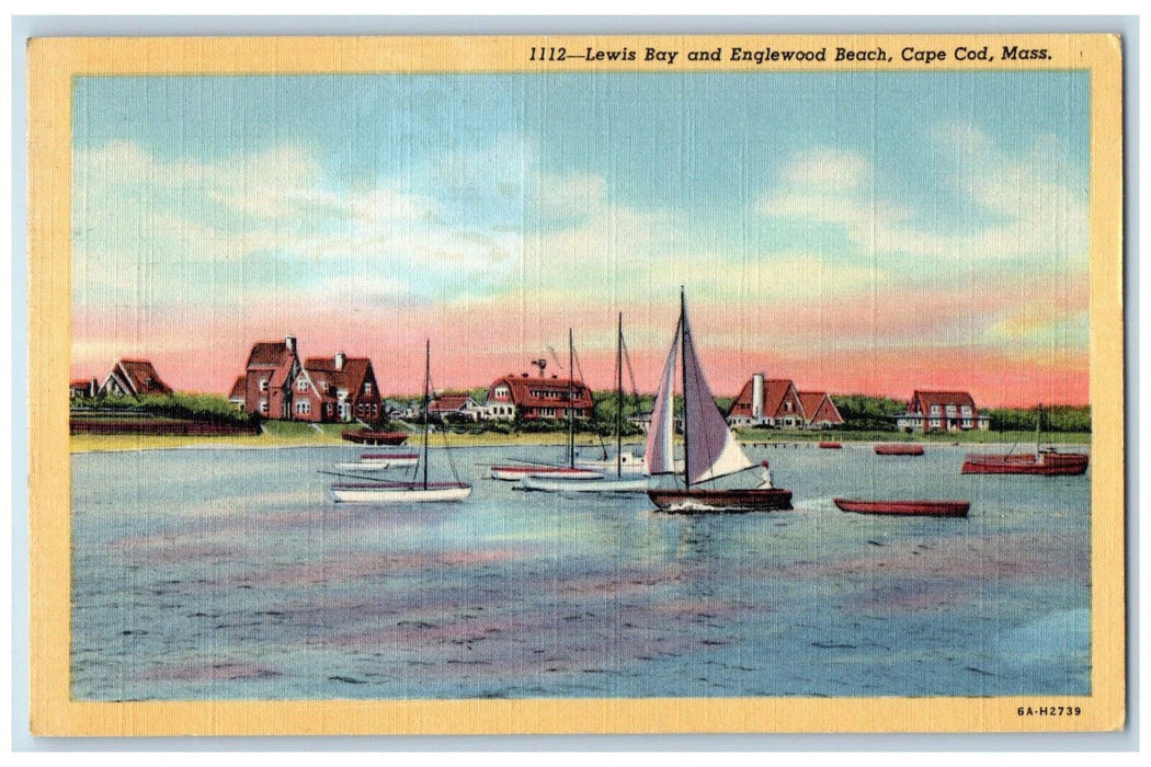 1947 Lewis Bay and Englewood Beach Cape Cod Massachusetts MA Postcard