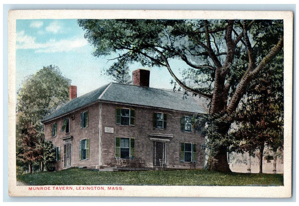 c1930's Munroe Tavern Lexington Massachusetts MA Vintage Unposted Postcard